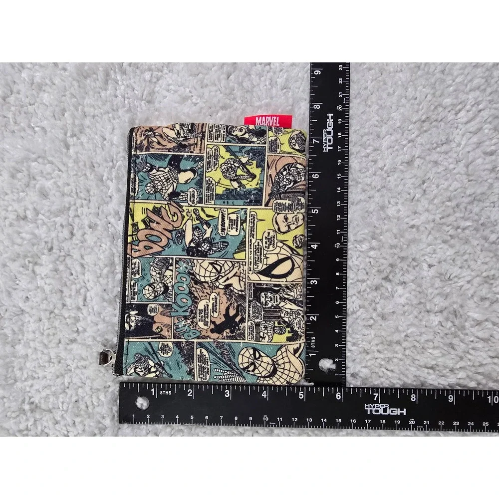 Marvel Spider-Man Comic Panel Canvas Zipper Pouch Universal Studios Japan New